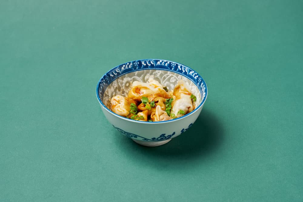 Poached Dumplings in Chili Oil (6)