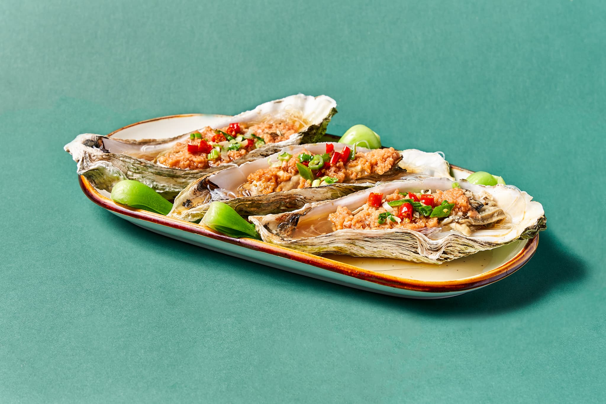 Giant Oyster With Garlic and Chopped Chili (3)