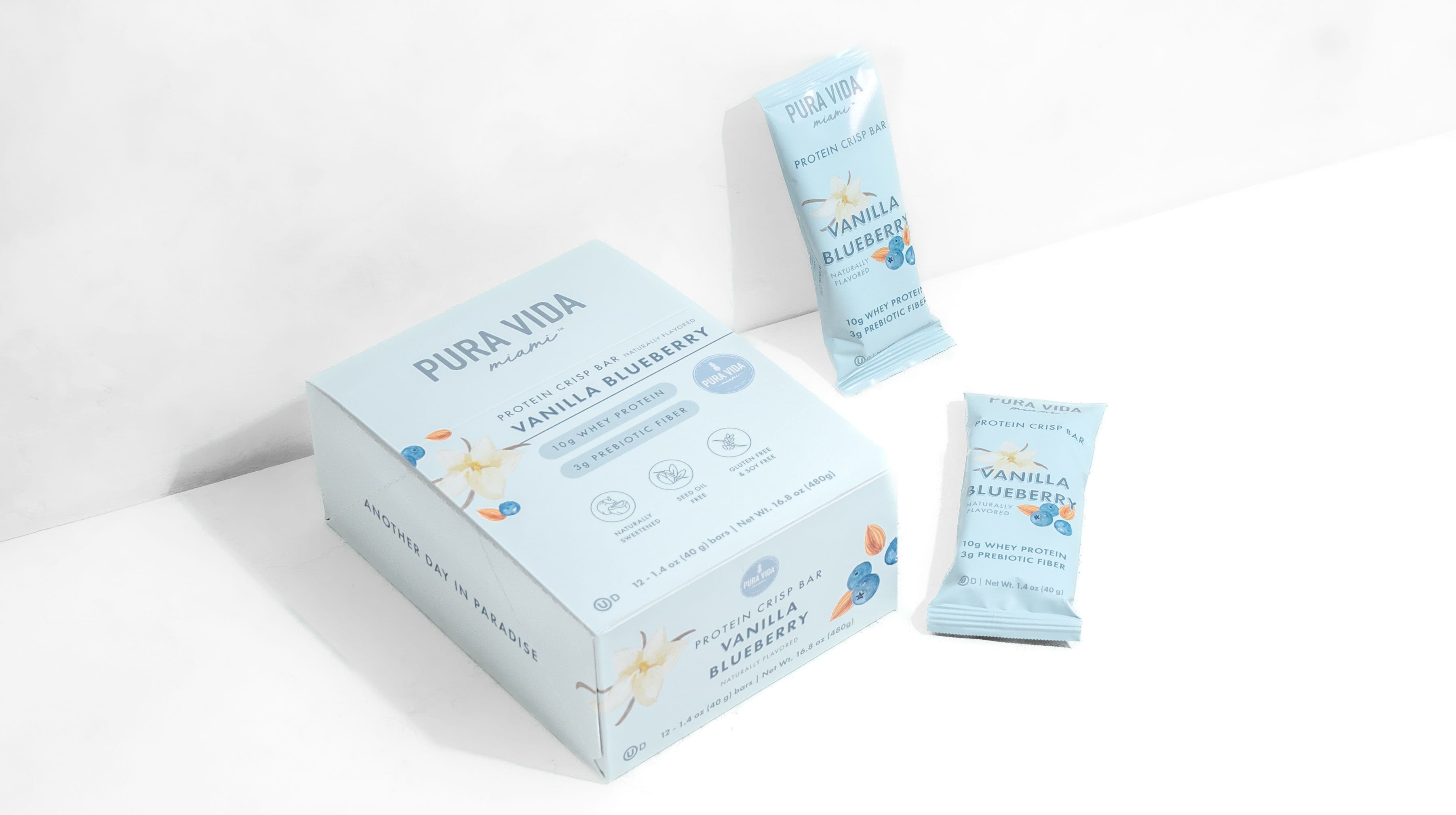 VANILLA BLUEBERRY PROTEIN CRISP BAR (12-PACK)