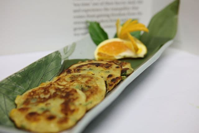 Sweet Corn Cilantro Pancake
