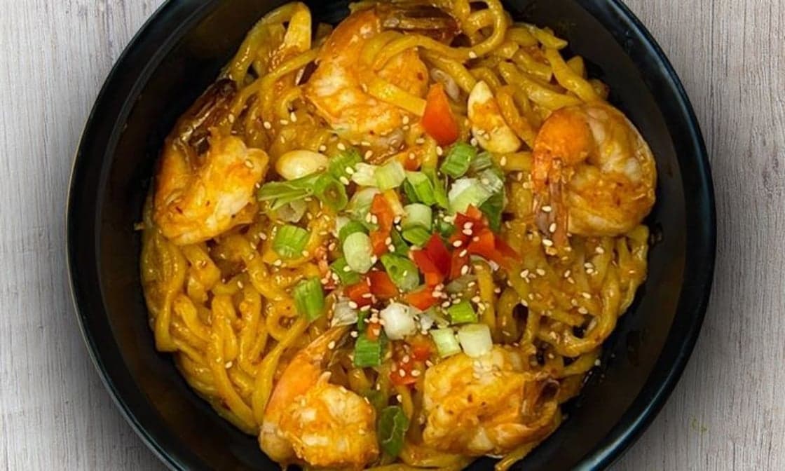 Crunchy Garlic Shrimp Noodles (GAH)