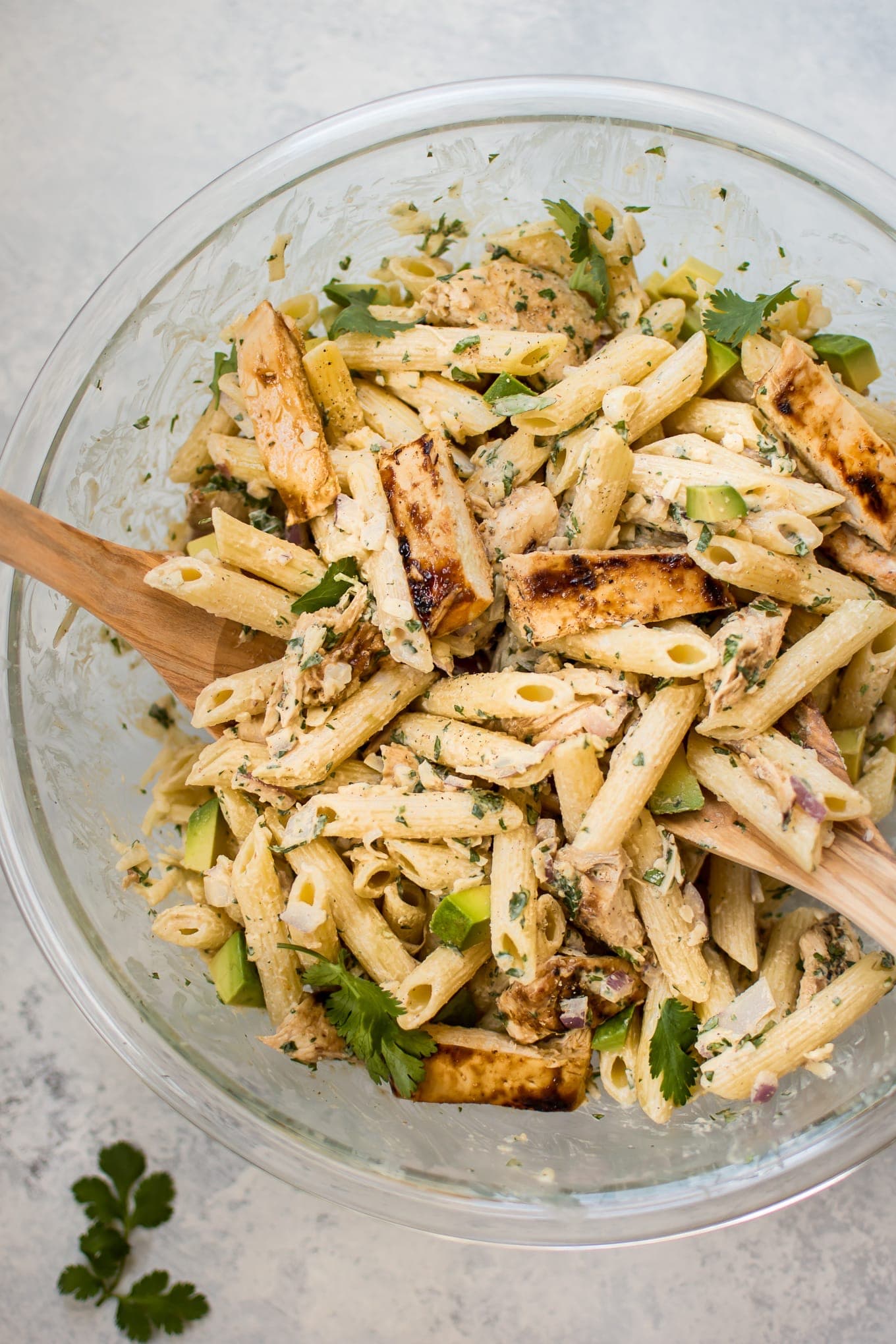 Garlic Parmesan Grilled Chicken Penne pasta