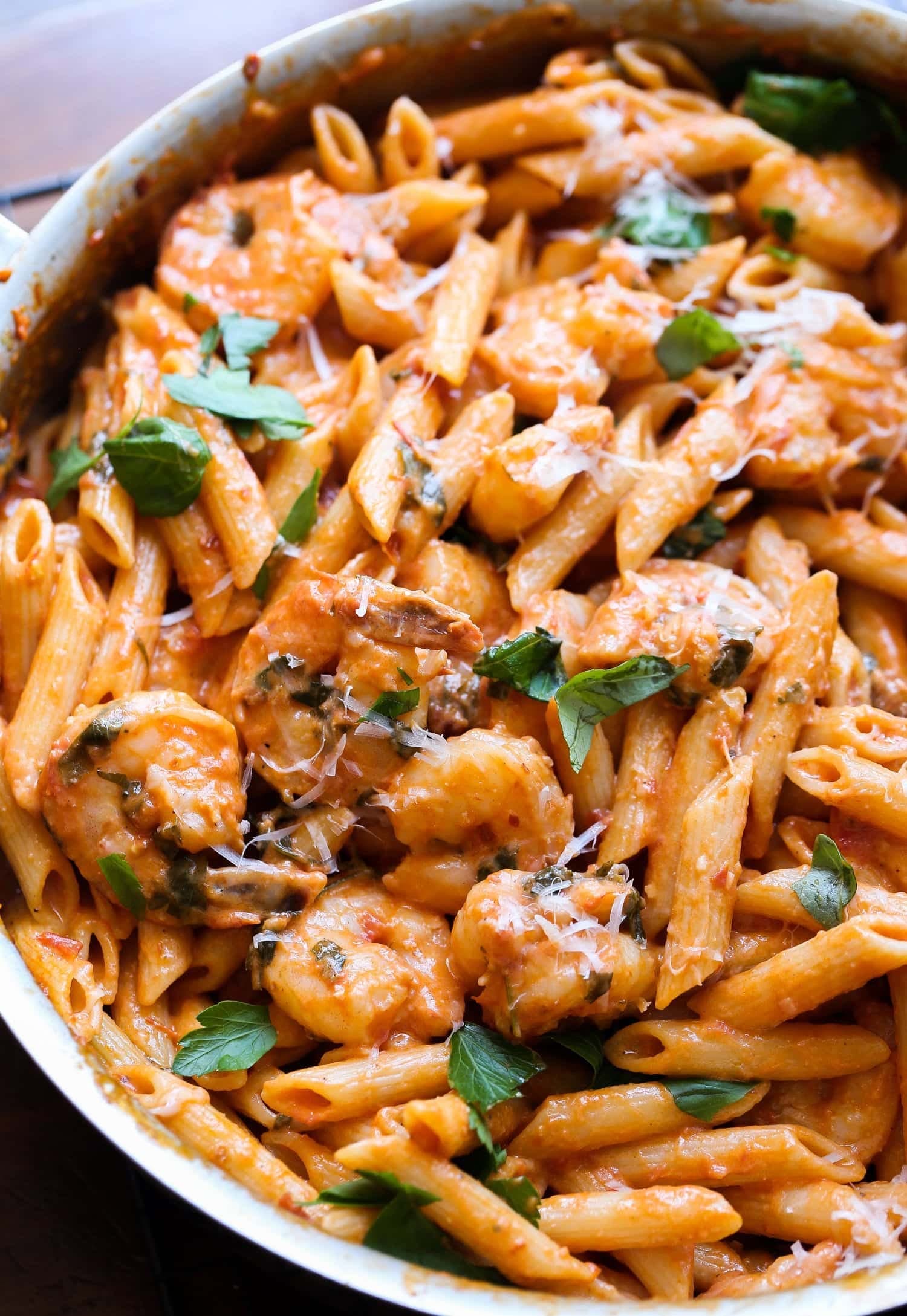 Creamy Tomato Shrimp Penne Pasta