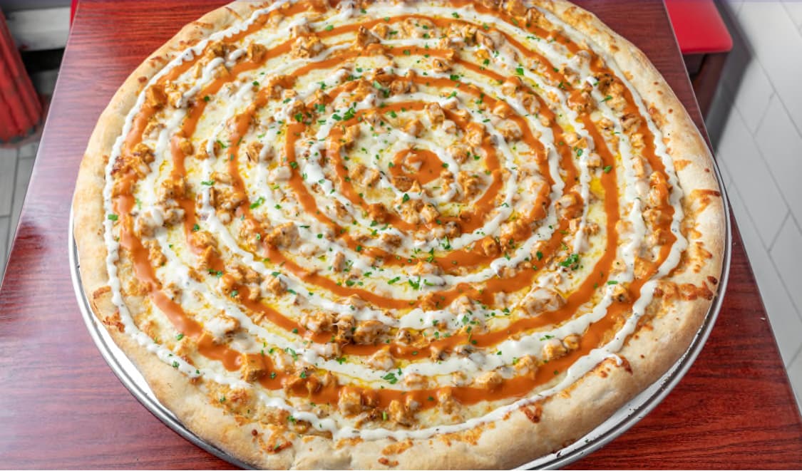 Buffalo Ranch Chicken Pizza Pie