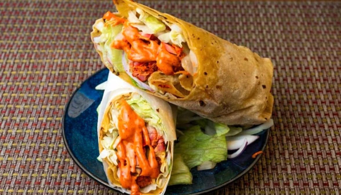 Lamb Kebab Roll (Roomali Roti)