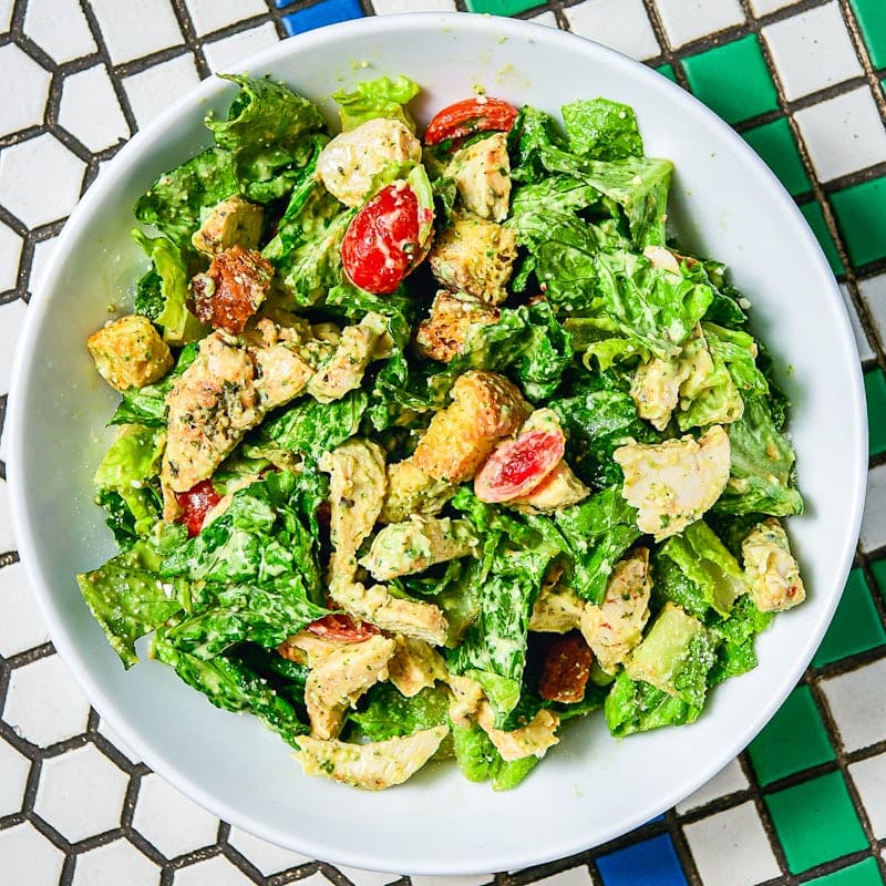 Green Goddess Chicken Caesar Salad