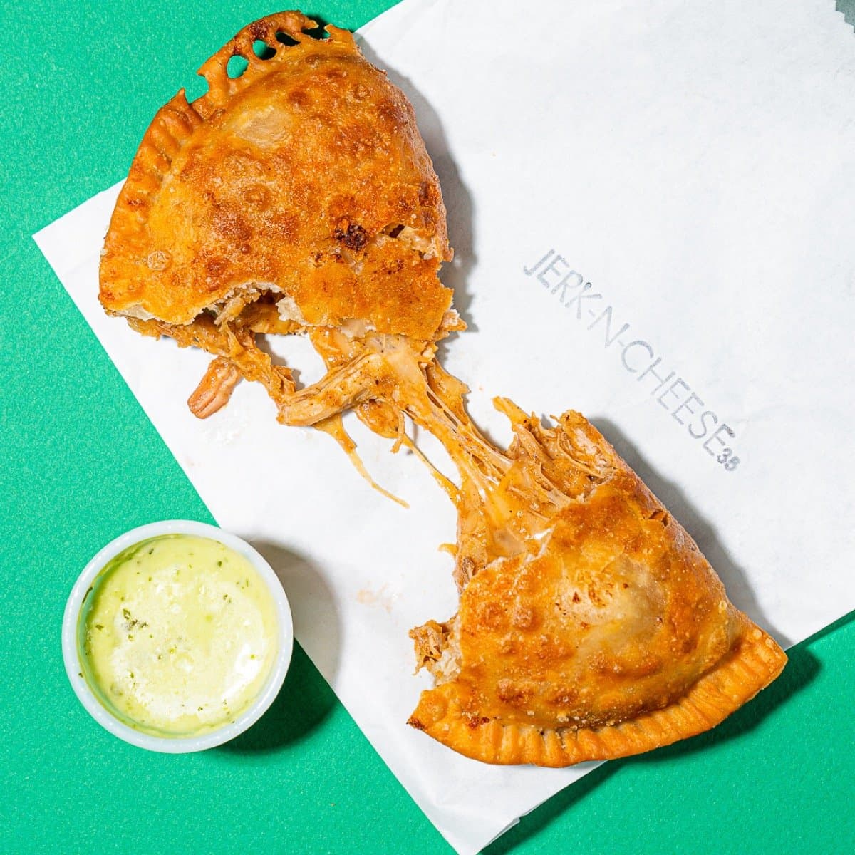 Jerk N' Cheese Wheat Empanada