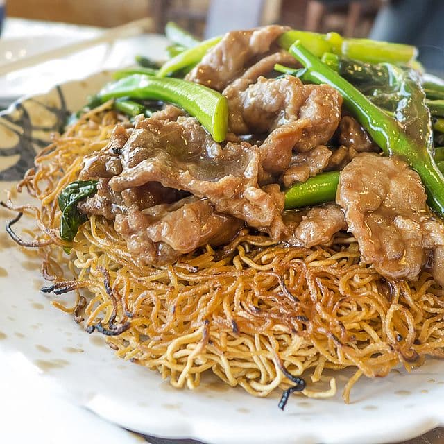 Pan-Fried Noodles with Beef