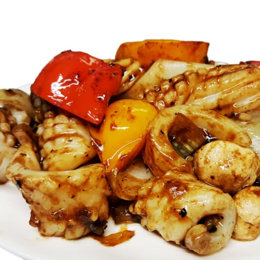 Fresh Squid with Black Bean Sauce