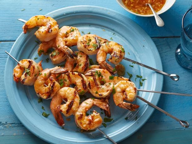 Grilled Shrimp Kabobs with Teriyaki Sauce