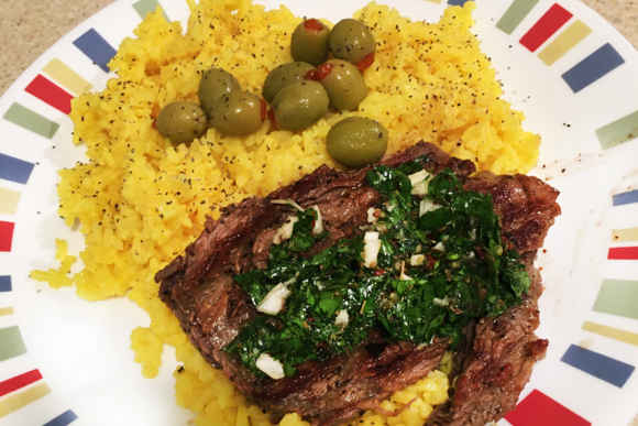 Fresh Steak Over Rice