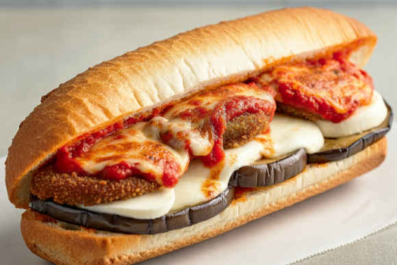 Eggplant Parmesan Sandwich