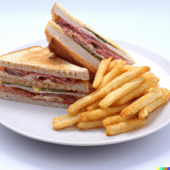Ham & Swiss Triple Decker Sandwich (#6)