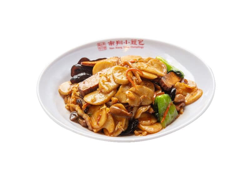 Shredded Chicken Stir-Fried Rice Cakes